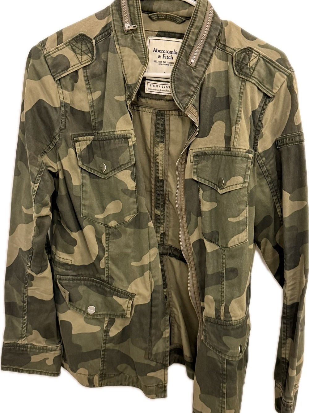 Abercrombie & Fitch Olive Camo Field Jacket